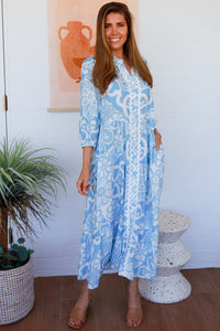 Skylar 3/4 Sleeves Midi Dress