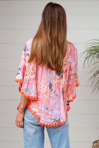 Flora Pink Top