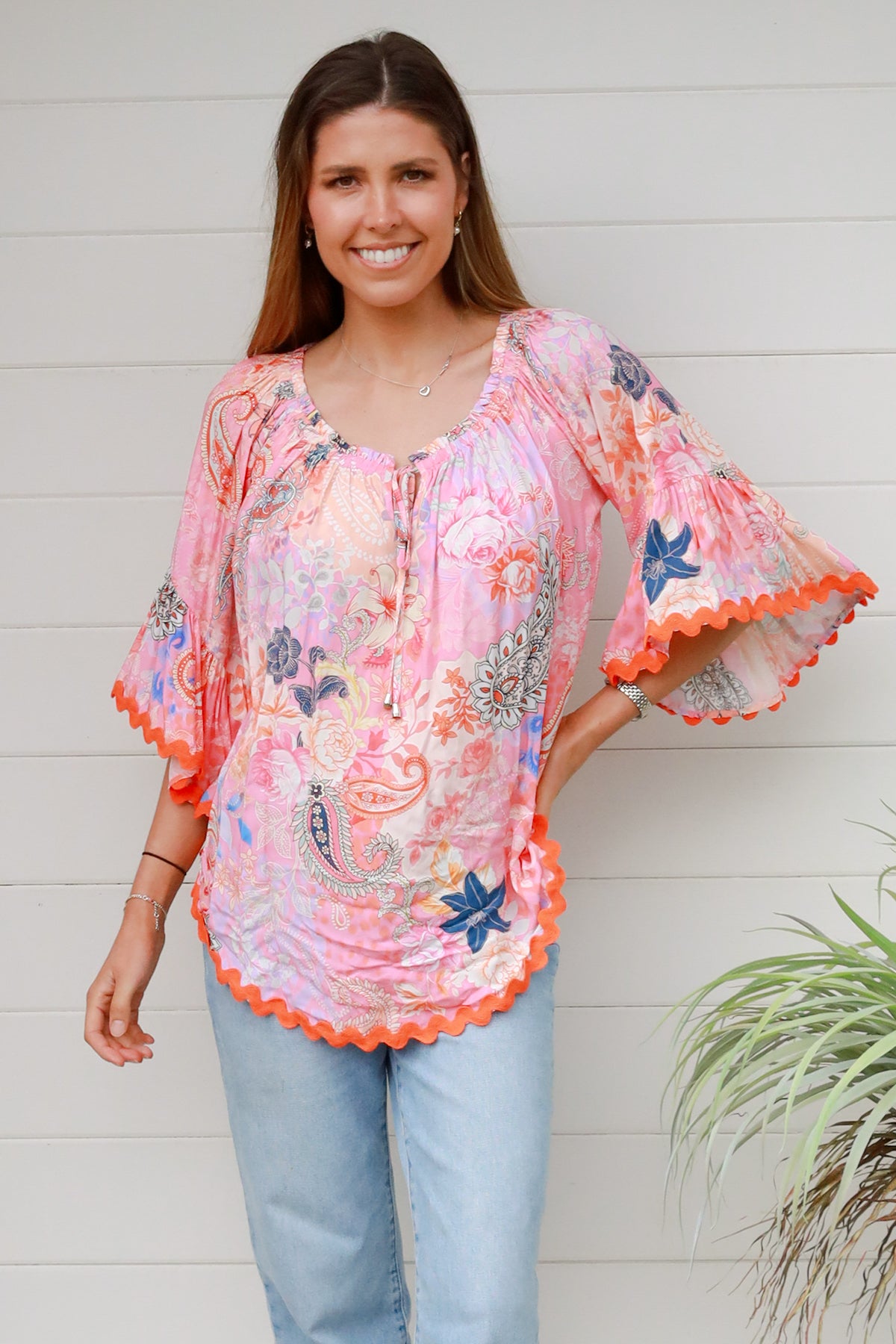 Flora Pink Top