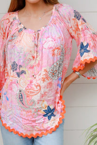 Flora Pink Top