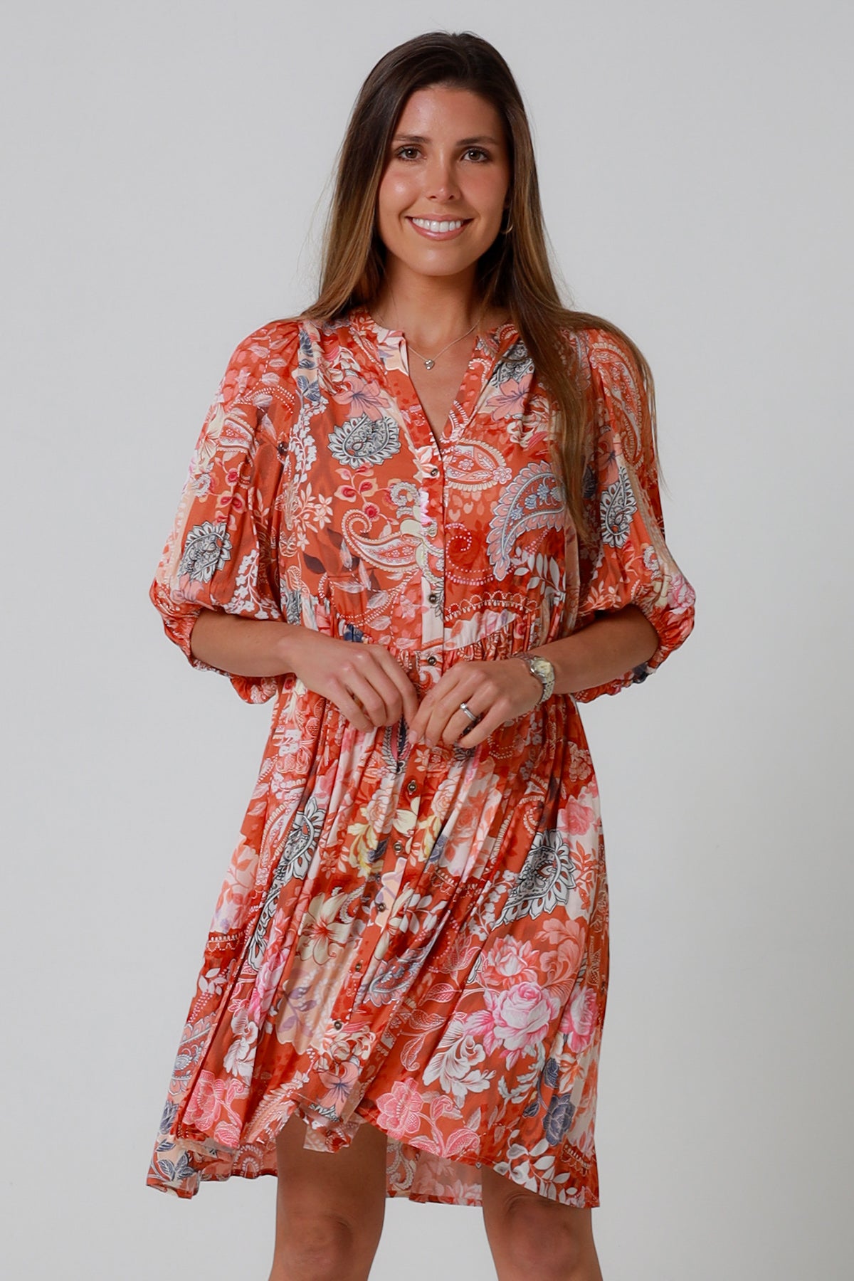 Jaylani Orange Mini Dress