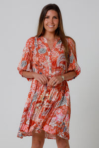 Jaylani Orange Mini Dress