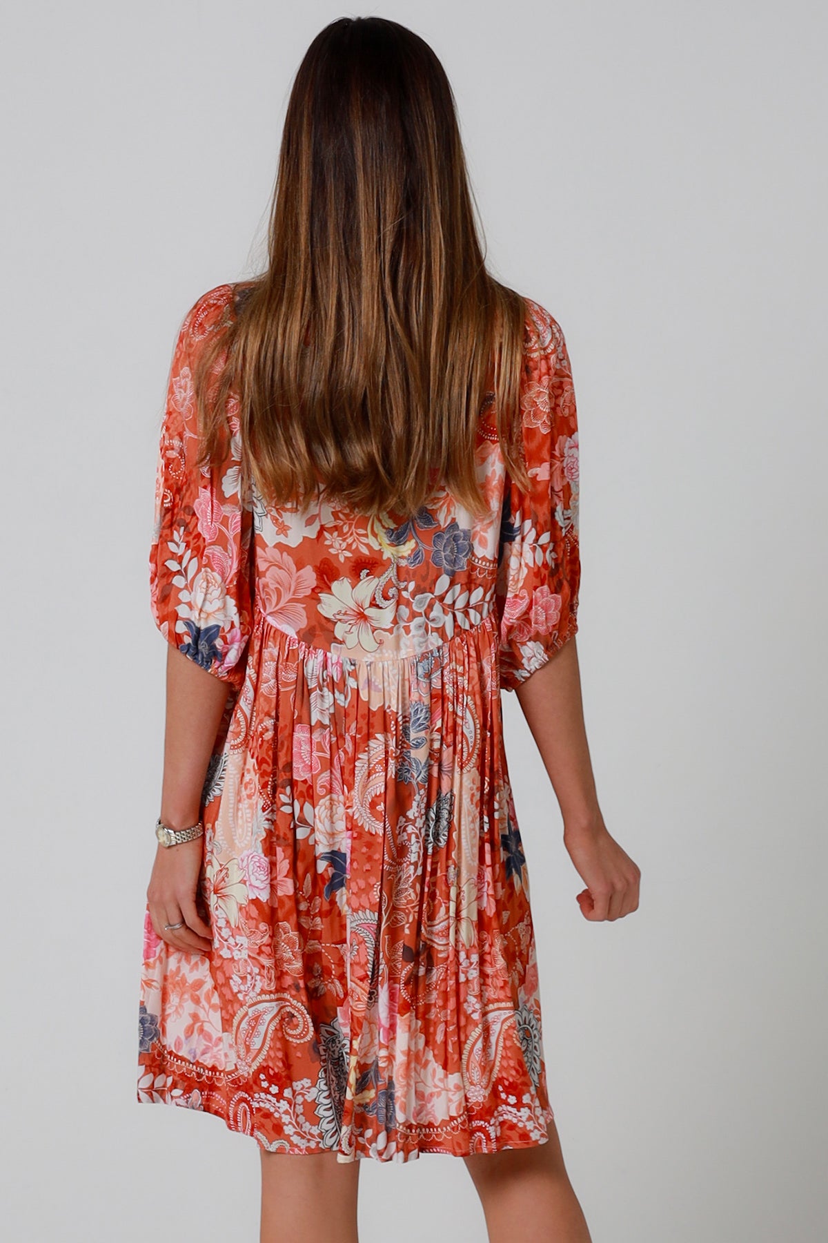 Jaylani Orange Mini Dress