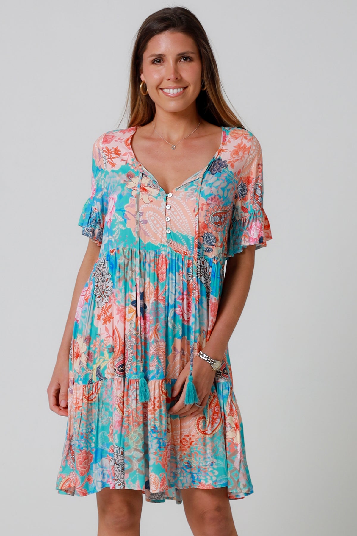 Jaylani Blue mini Dress