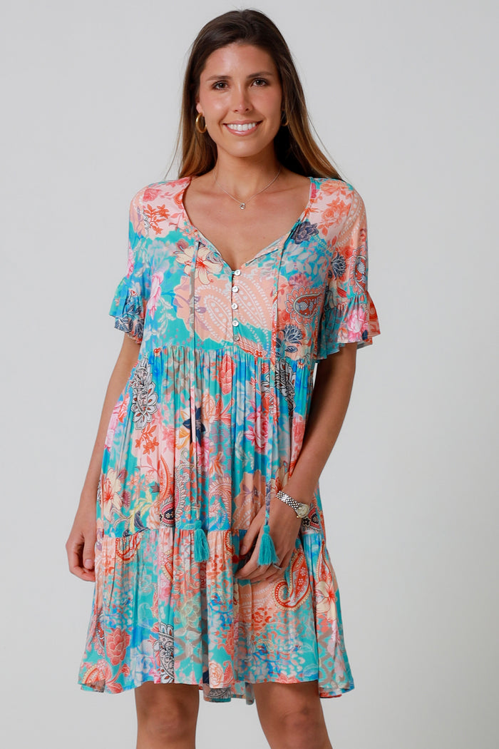 Jaylani Blue mini Dress