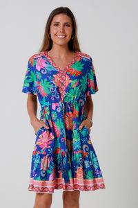 Viginia Blue Mini Dress