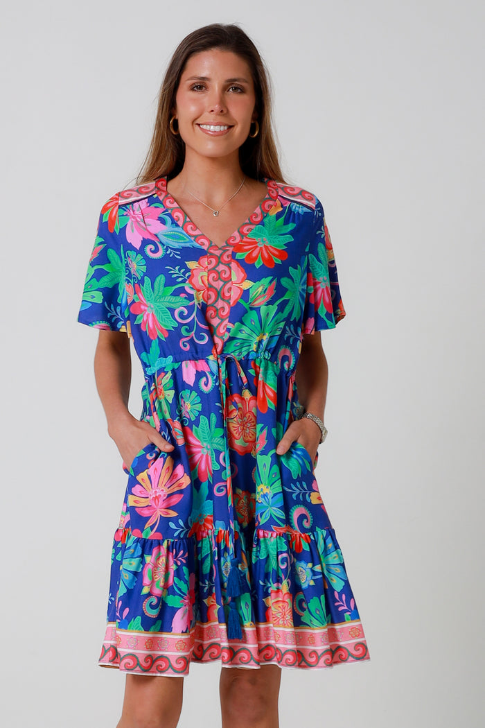 Viginia Blue Mini Dress