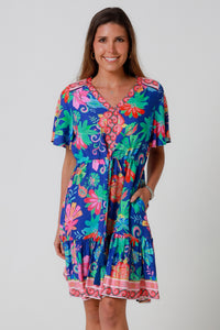 Viginia Blue Mini Dress