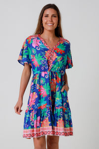 Viginia Blue Mini Dress