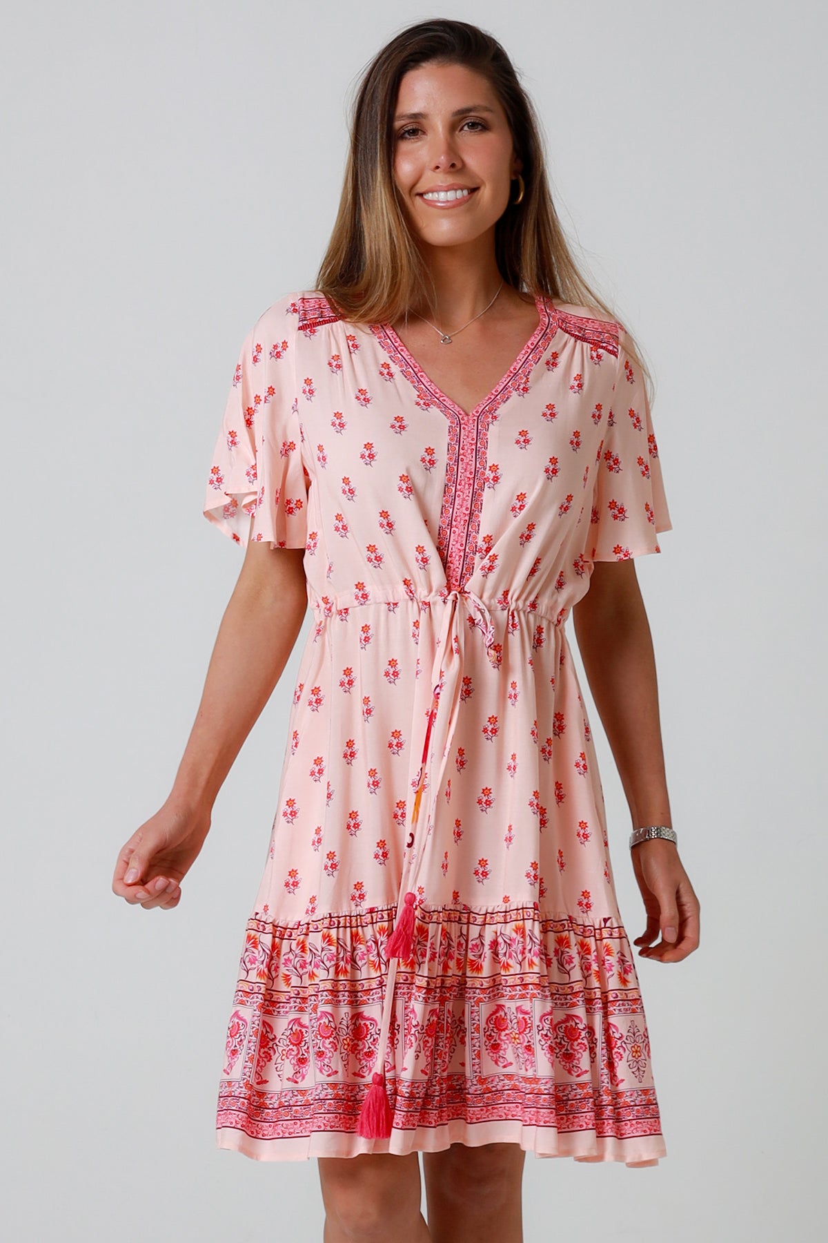 Wrenlee Pink Mini Dress