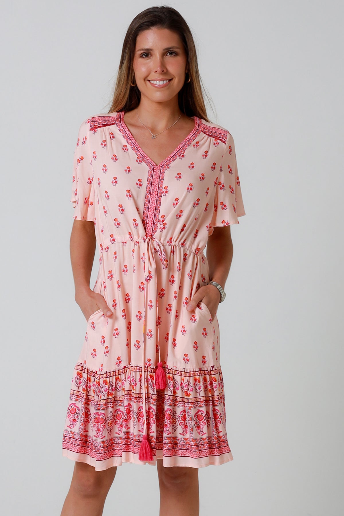 Wrenlee Pink Mini Dress