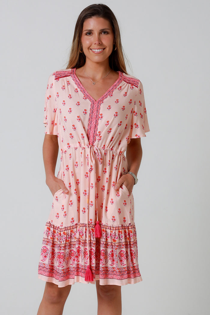 Wrenlee Pink Mini Dress