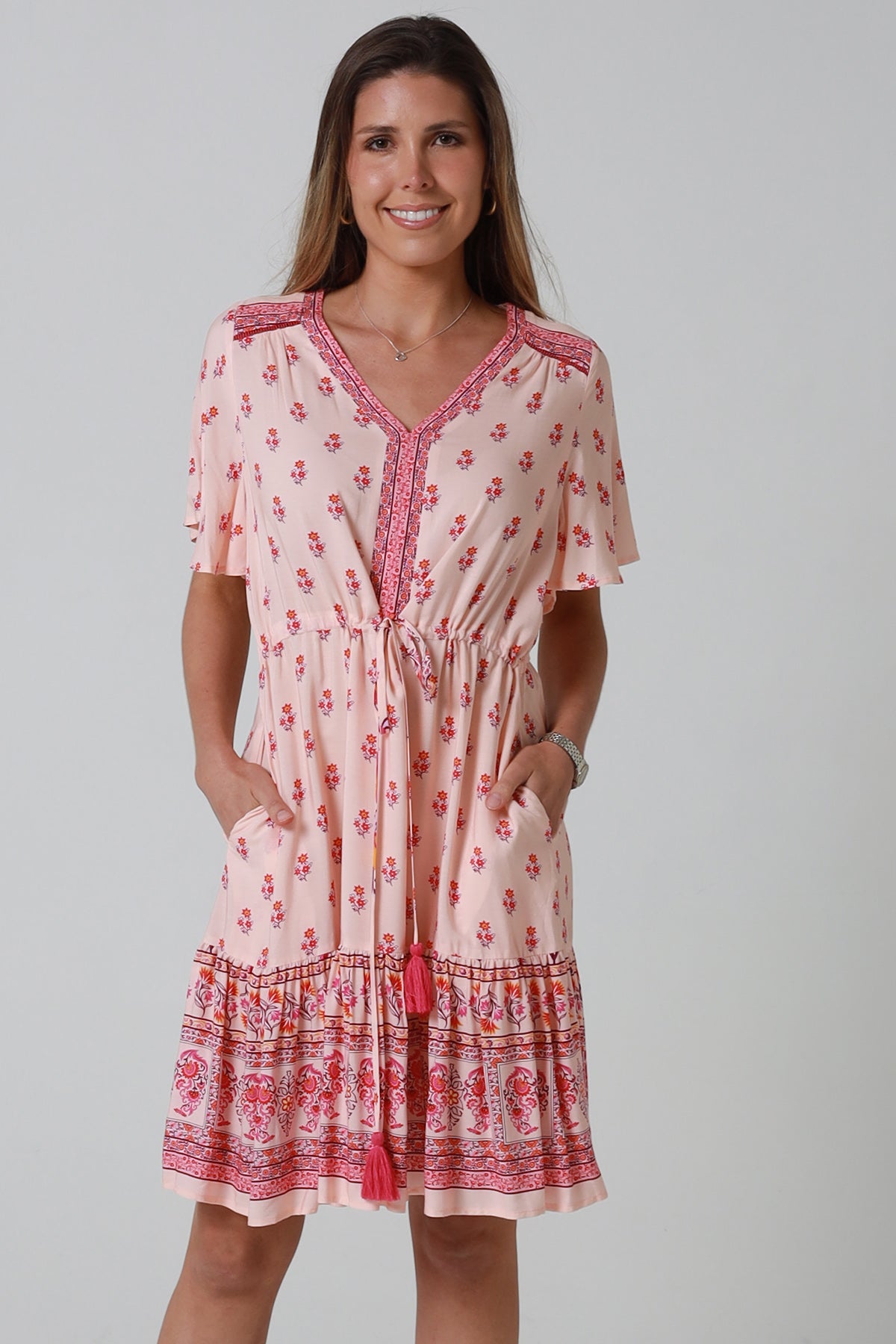 Wrenlee Pink Mini Dress