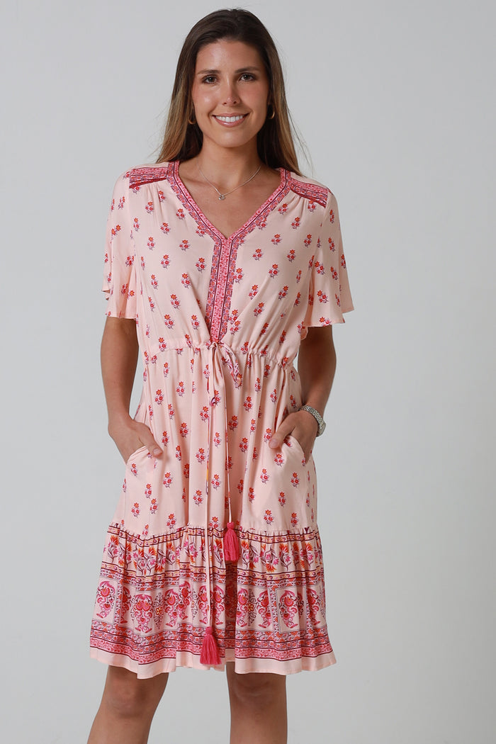 Wrenlee Pink Mini Dress