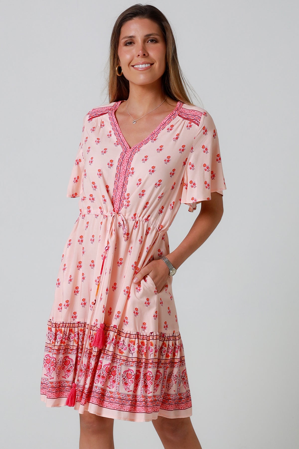 Wrenlee Pink Mini Dress