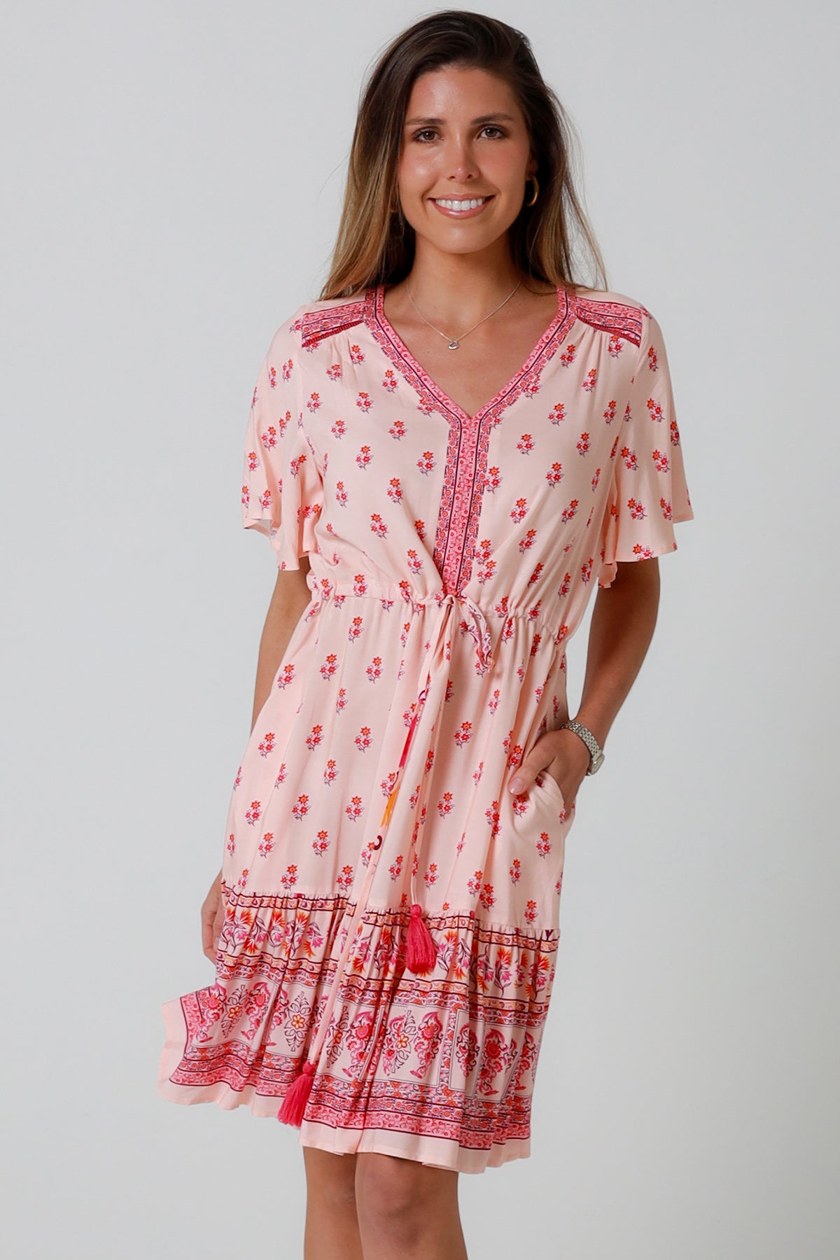 Wrenlee Pink Mini Dress