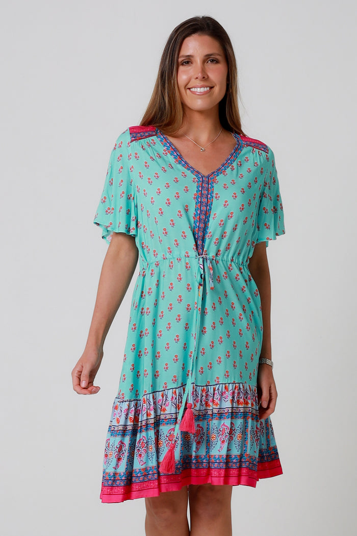 Wrenlee Blue Mini Dress