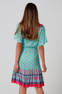 Wrenlee Blue Mini Dress