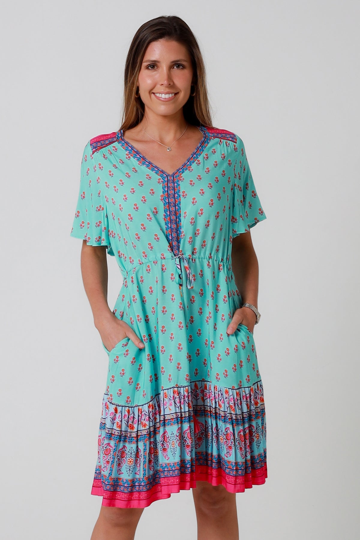 Wrenlee Blue Mini Dress