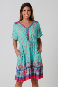 Wrenlee Blue Mini Dress