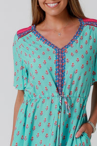 Wrenlee Blue Mini Dress