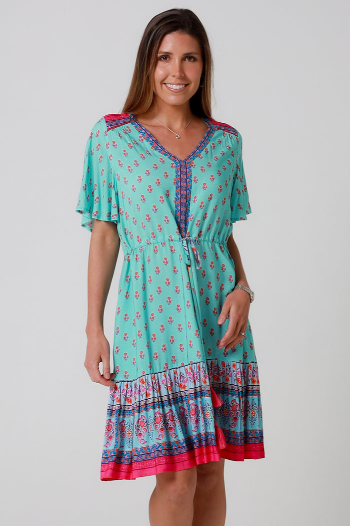 Wrenlee Blue Mini Dress