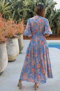 Elise 1/2 Sleeves Midi Dress