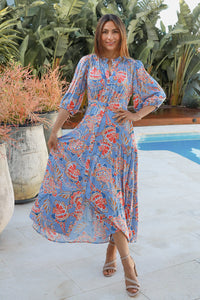 Elise 1/2 Sleeves Midi Dress