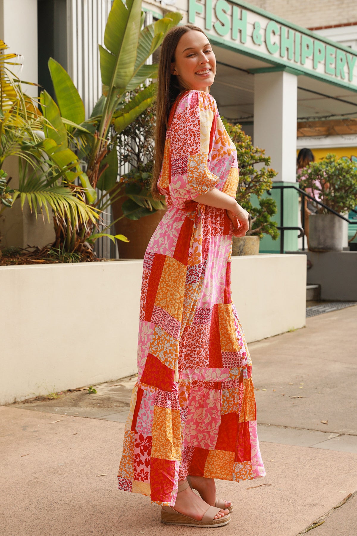 Ruby 1/2 Sleeves Maxi Dress