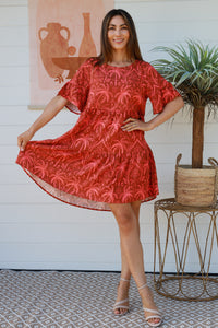 Zoey 1/2 Sleeves Mini Dress