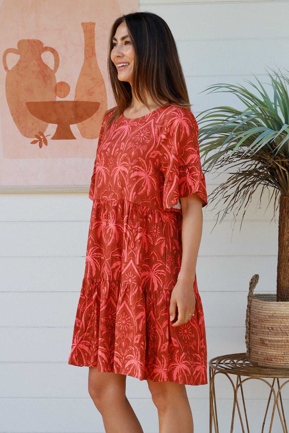 Zoey 1/2 Sleeves Mini Dress