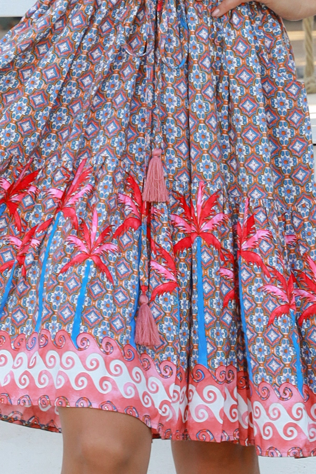 Greta Pink V-Neck Mini Dress