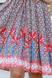 Greta Pink V-Neck Mini Dress