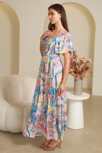 Sharon Short Sleeves Maxi Dress