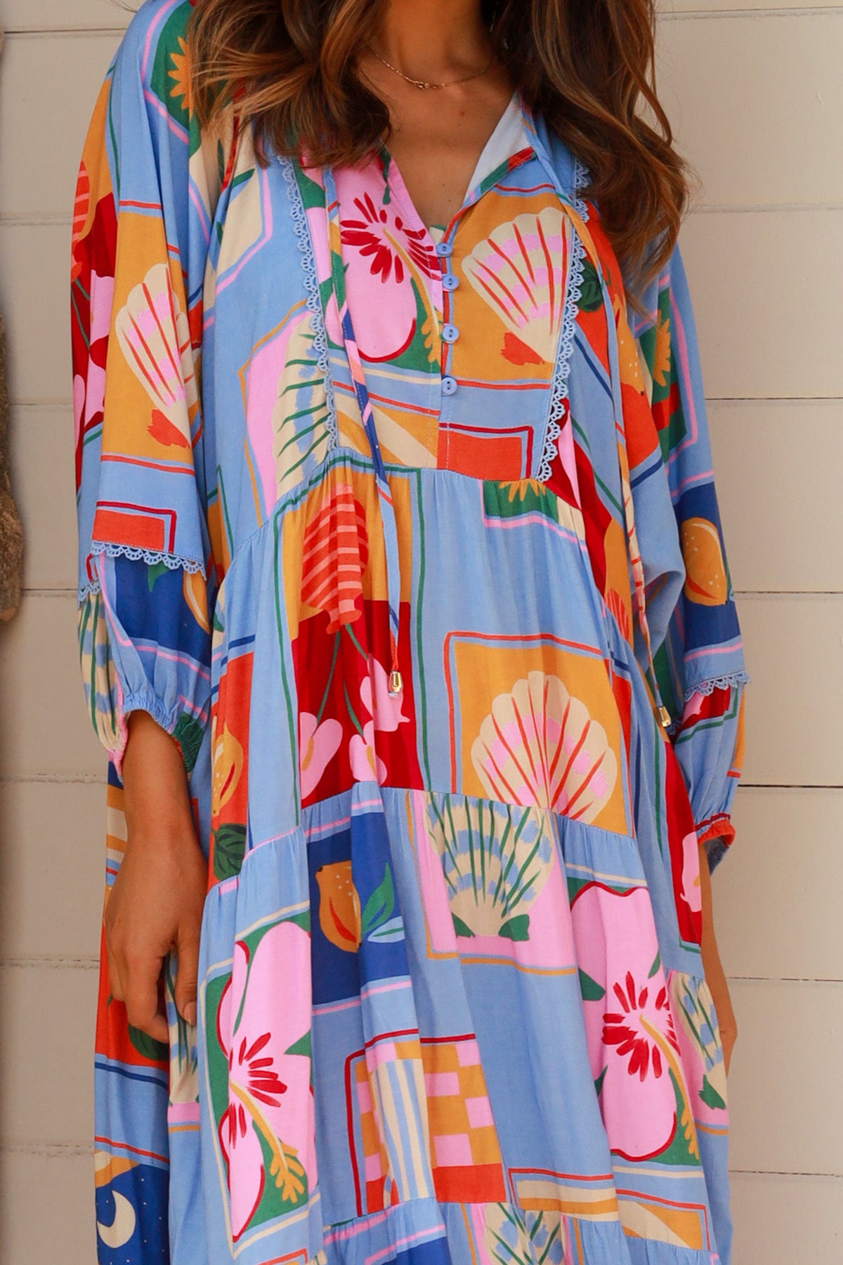 Beatrice Blue Midi Dress