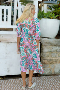 Raquel Midi Dress Luca Pink