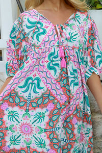 Raquel Midi Dress Luca Pink