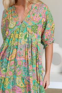 Allie 1/2 Sleeves Mini Dress