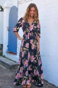 Dallas 1/2 Sleeves Maxi Dress