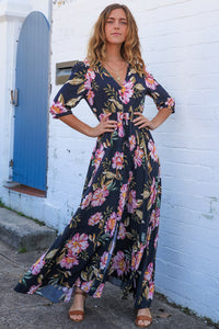 Dallas 1/2 Sleeves Maxi Dress