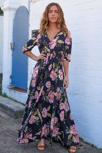 Dallas 1/2 Sleeves Maxi Dress