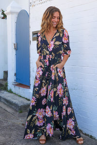 Dallas 1/2 Sleeves Maxi Dress