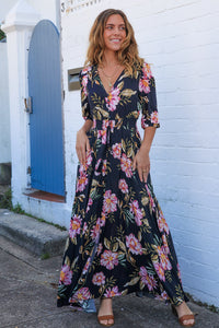 Dallas 1/2 Sleeves Maxi Dress