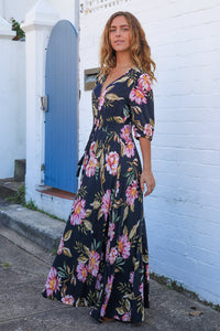 Dallas 1/2 Sleeves Maxi Dress