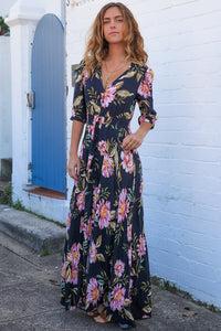 Dallas 1/2 Sleeves Maxi Dress