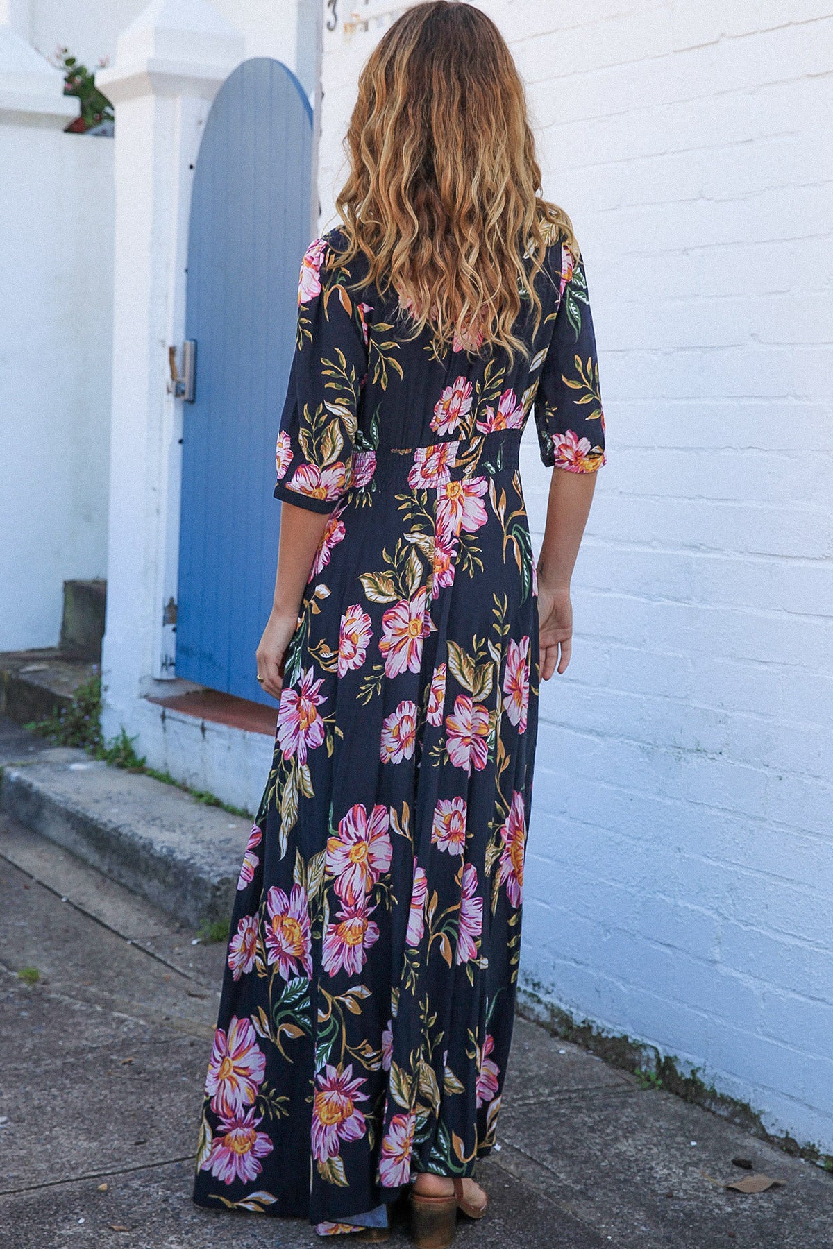 Dallas 1/2 Sleeves Maxi Dress