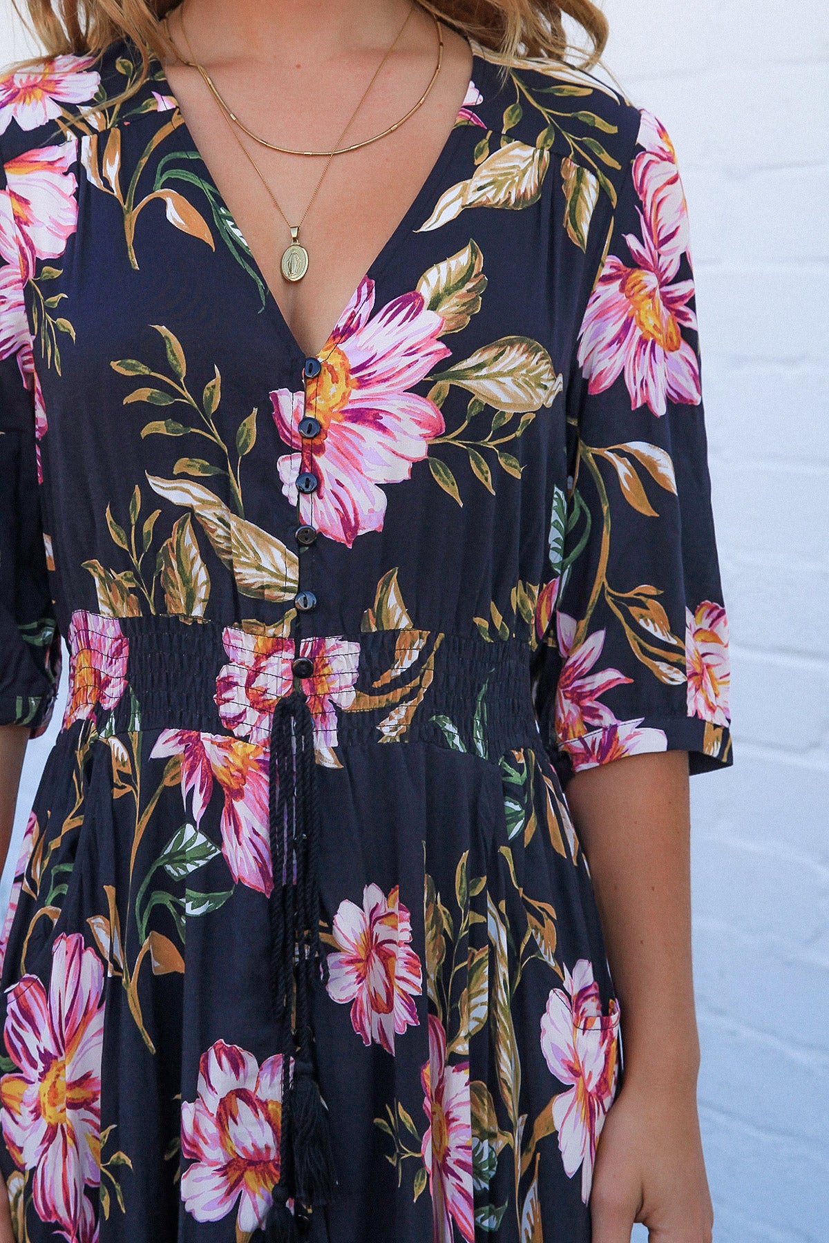 Dallas 1/2 Sleeves Maxi Dress