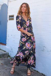 Dallas 1/2 Sleeves Maxi Dress