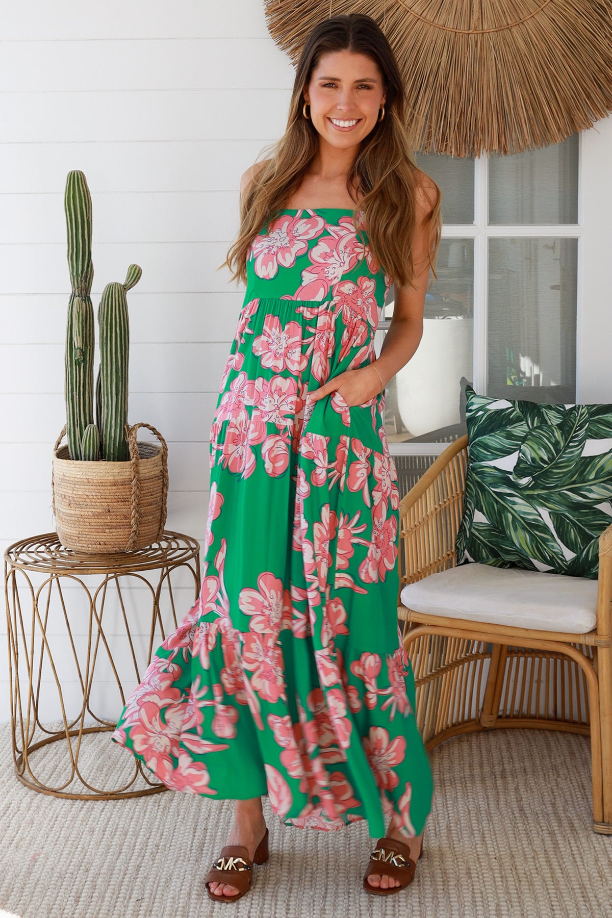 Betty Green Maxi Dress