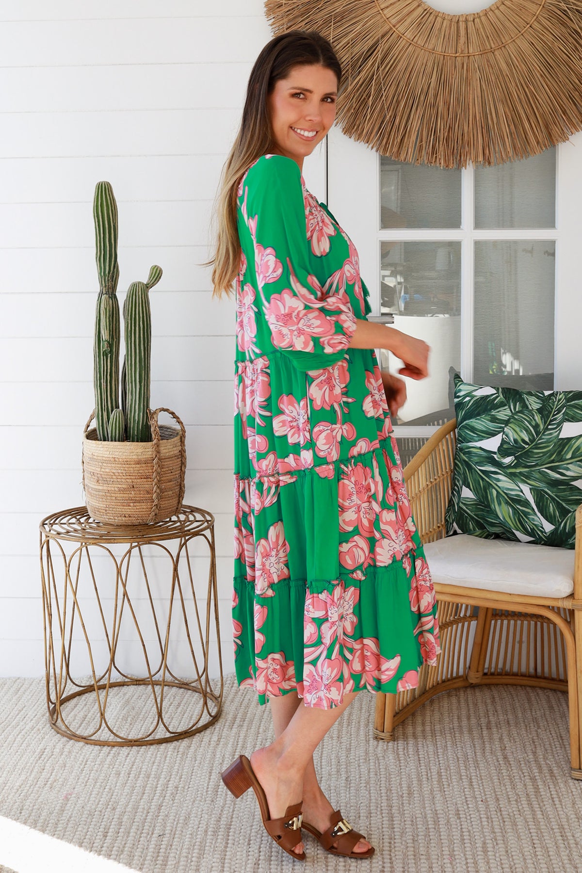 Betty Green Midi Dress